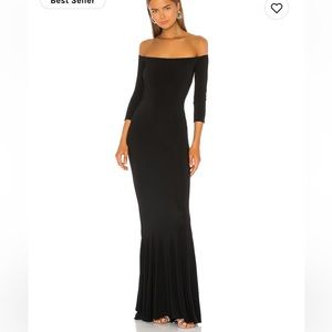 Norma kamali fishtail gown
